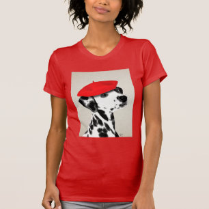 Dalmatian With Red Beret T-Shirt