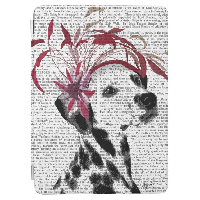 Dalmatian With Red Fascinator iPad Air Cover (Front)
