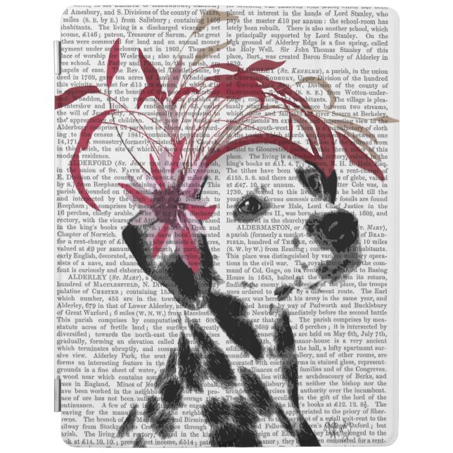 Dalmatian With Red Fascinator iPad Air Cover (Front)