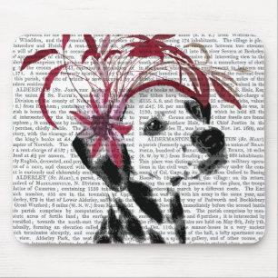 Dalmatian With Red Fascinator Mouse Pad
