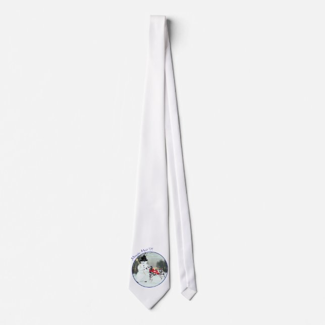 Dalmatian with Snowman Neck Tie (Front)