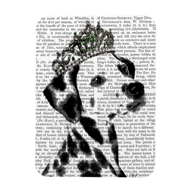 Dalmatian with Tiara 2 Magnet (Vertical)