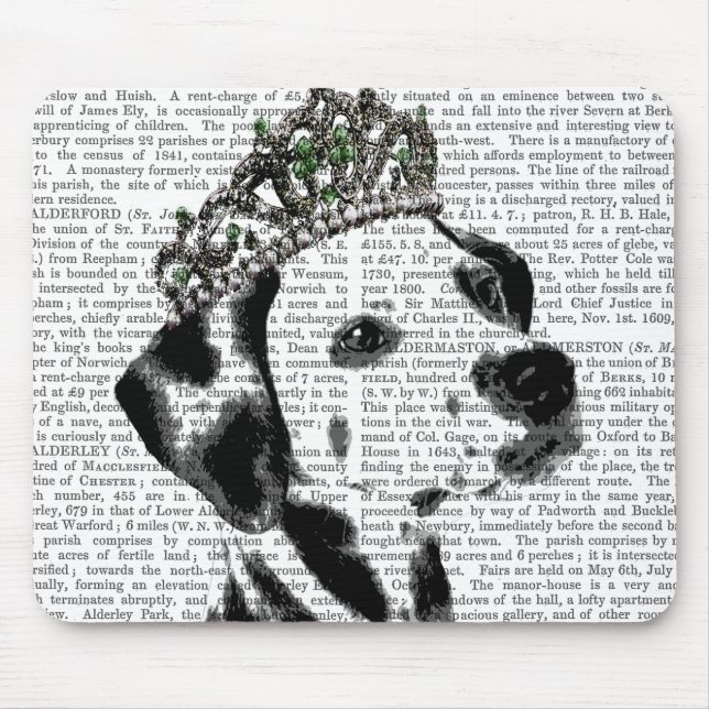 Dalmatian with Tiara 2 Mouse Pad (Front)