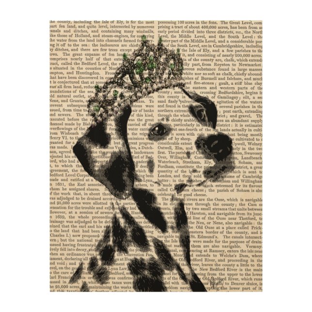 Dalmatian with Tiara Wood Wall Art (Front)