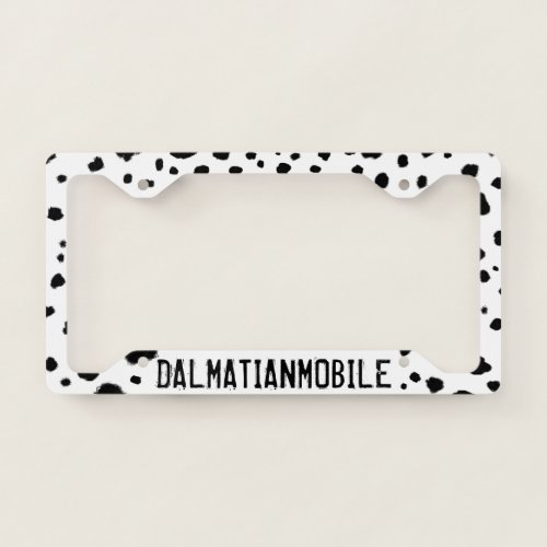 Dalmatianmobile _ Dalmatian Spots _ Custom License Plate Frame