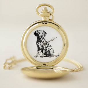 Dalmatians Dog artwork Pocket Watch