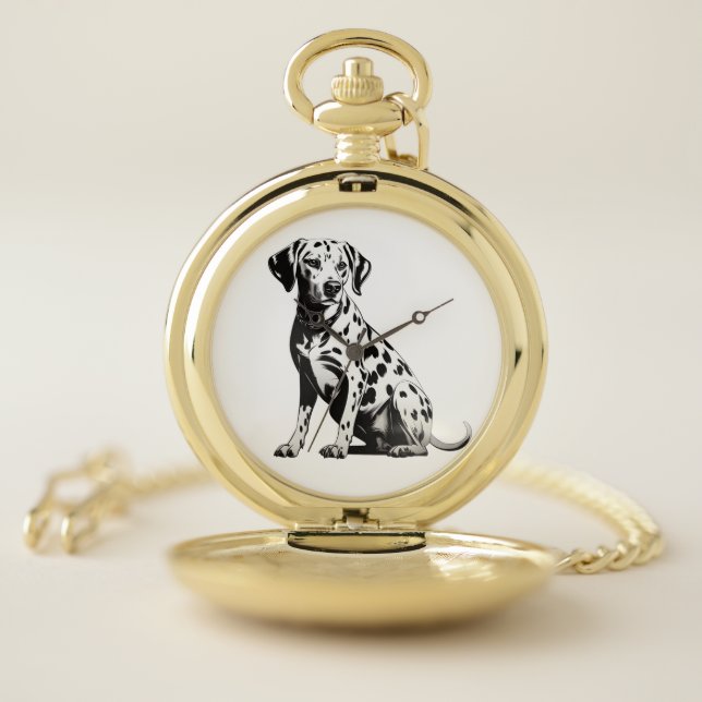 Dalmatians Dog artwork Pocket Watch (Inside)