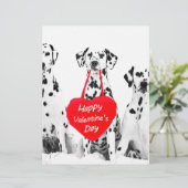 Dalmatians Dog Heart Happy Valentine's Day (Standing Front)
