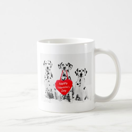 Dalmatians Dog Heart Happy Valentines Day Coffee Mug