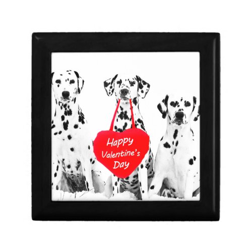 Dalmatians Dog Heart Happy Valentines Day Jewelry Box