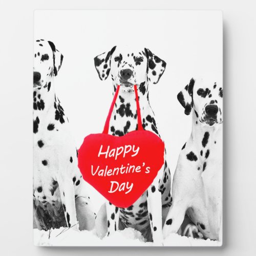 Dalmatians Dog Heart Happy Valentines Day Plaque
