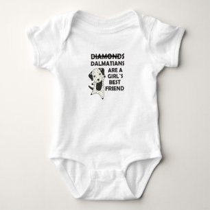 Dalmatians Girls Best Friend Dalmatian Diamonds Baby Bodysuit