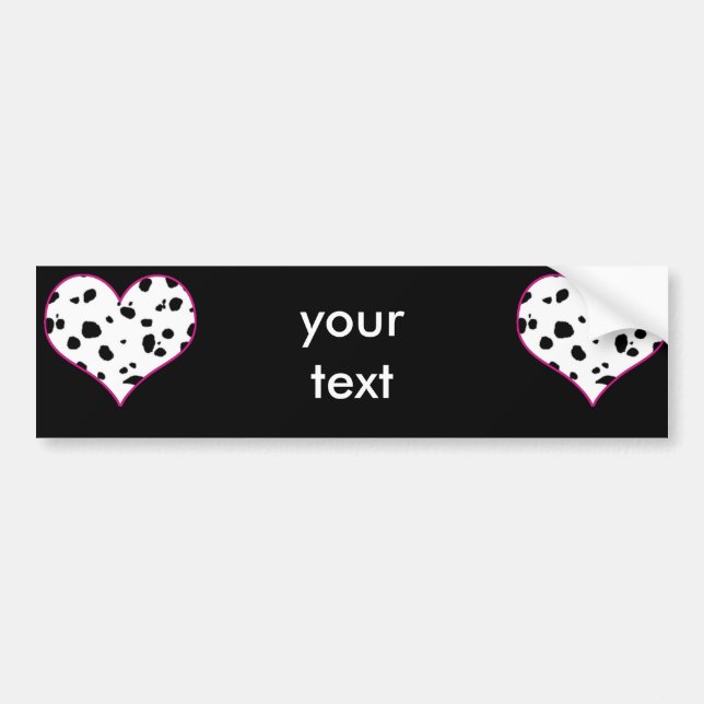 Dalmatians heart bumper sticker (Front)