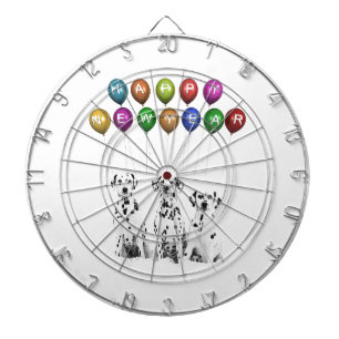 Dalmatians Wishing Happy New Year 2016 Dartboard