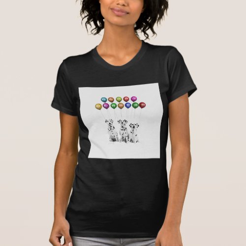 Dalmatians Wishing Happy New Year 2016 T_Shirt