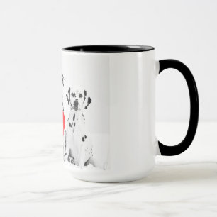 Dalmatians Wishing Merry Christmas mug