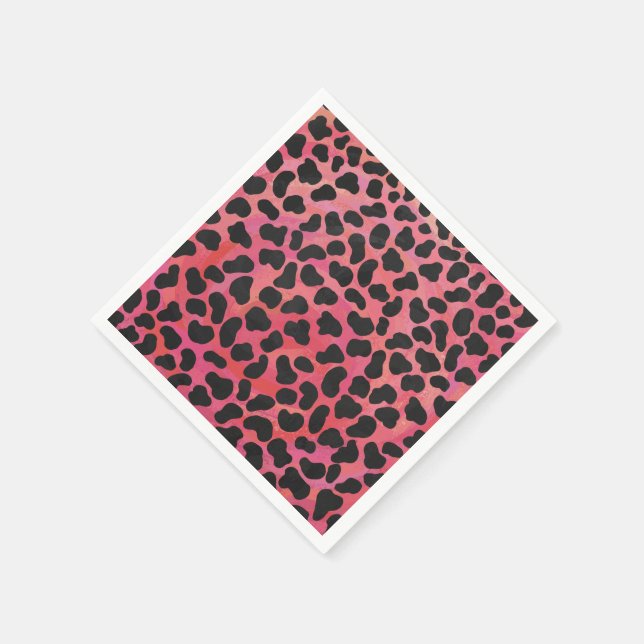 DalmatiDalmatian Black and Red Print Paper Napkins (Corner)