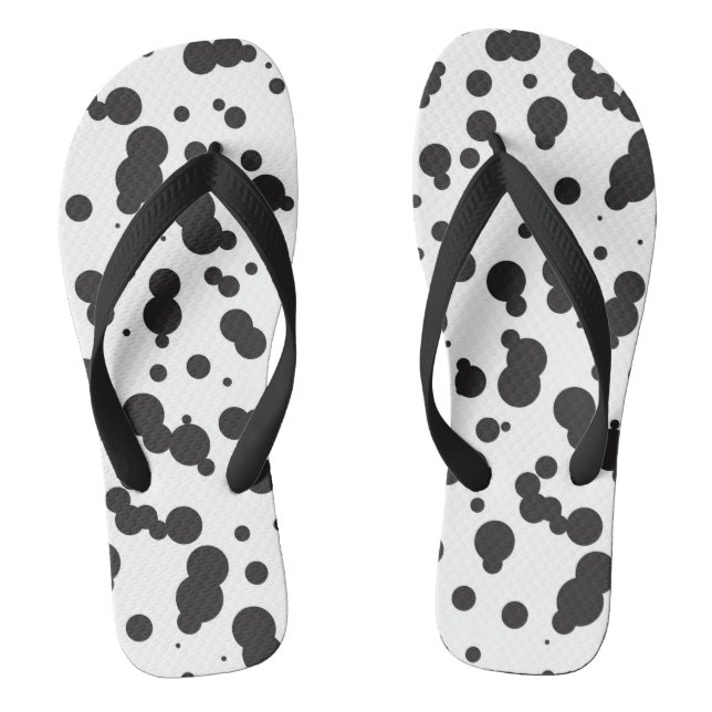 Dalmatine Dots Pattern Flip Flops (Footbed)