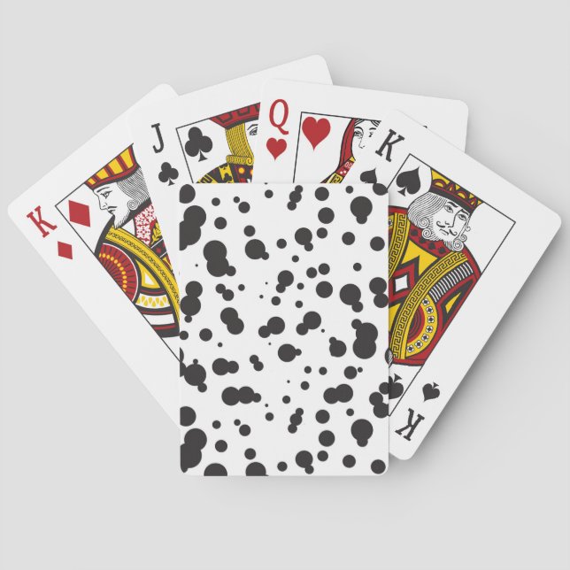 Dalmatine Dots Pattern Poker Cards (Back)