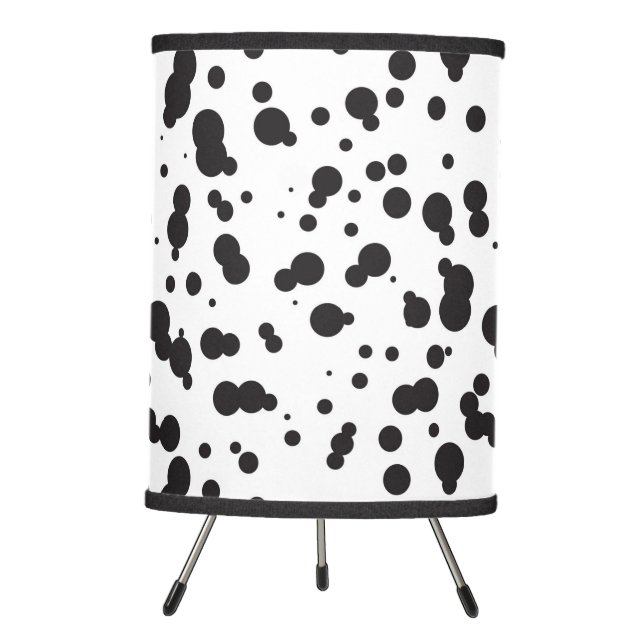 Dalmatine Dots Pattern Tripod Lamp (Front)
