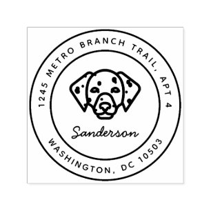 Dalmation Dog Return Address Stamp Self-Inking