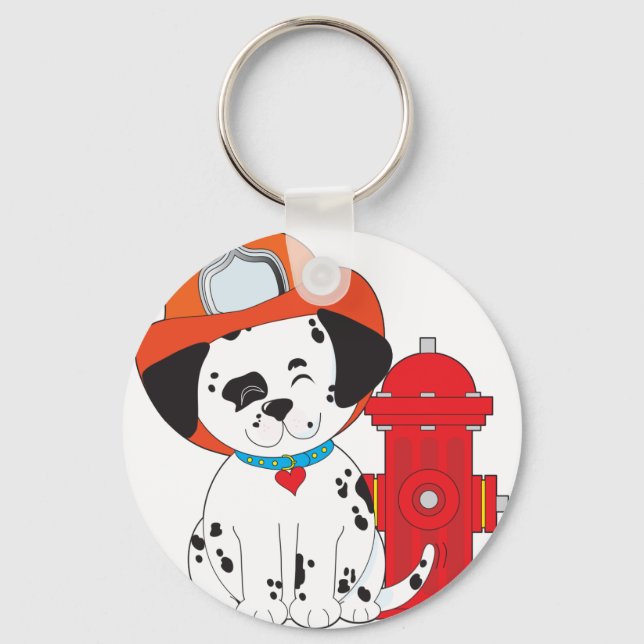 Dalmation Fire Dog Keychain (Front)