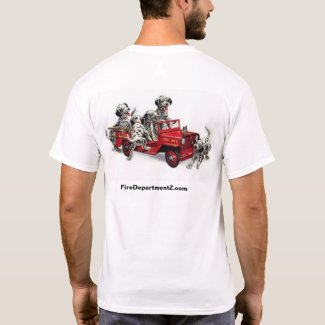 Dalmation Firefighters and Flames T-Shirt
