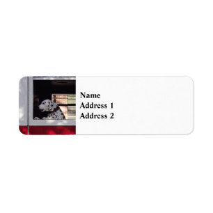 Dalmation In Fire Truck Label