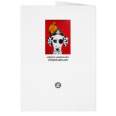 Dalmation Pirate Dog and Parrot Card (Back)