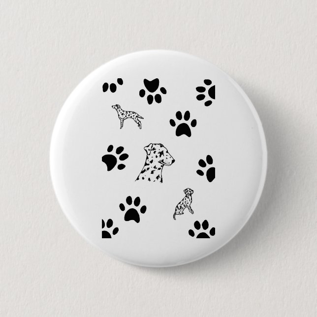 Dalmation puppies paws button (Front)