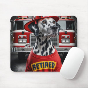 Dalmation Wearing a Retired Shirt Mouse Pad