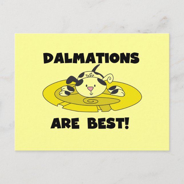 Dalmations Are Best T-shirts and Gifts Postcard (Front)