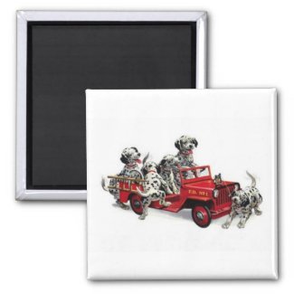 Dalmations Firefighters Magnet