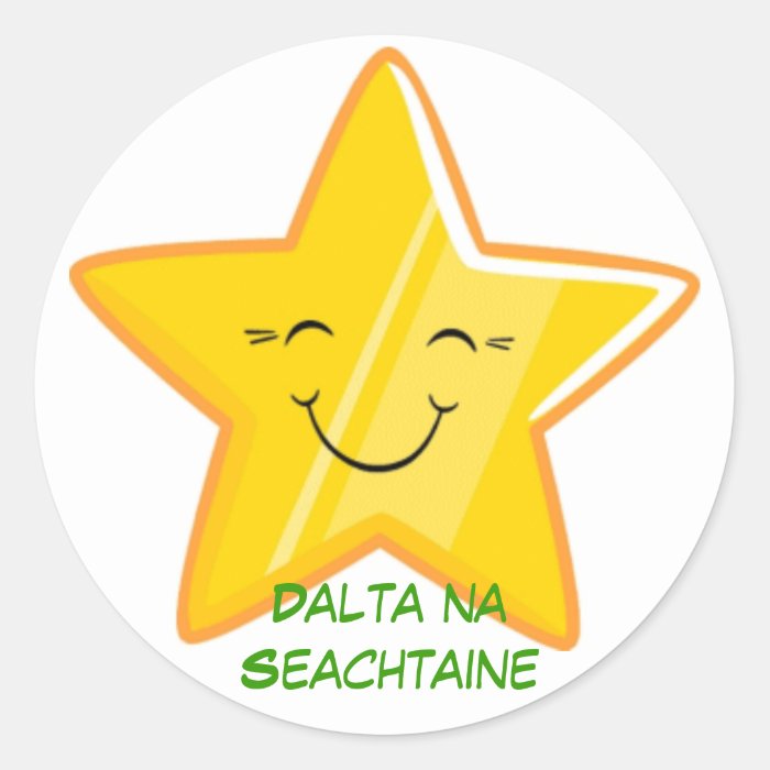 Dalta na Seachtaine = Student of the week Round Stickers