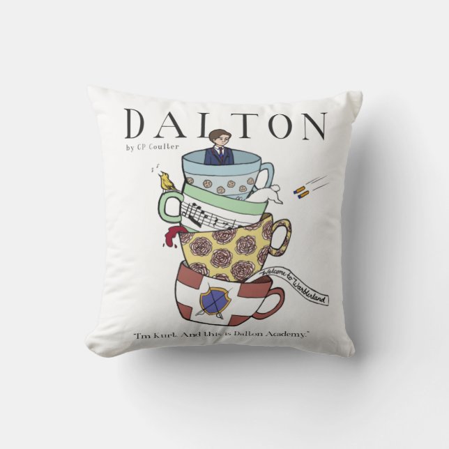 Dalton Audiobook Throw Pillow (Front)