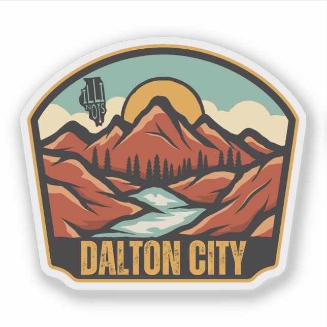 Dalton City, Illinois  Sticker (Front)