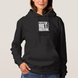 DALTON HIGHWAY ALASKA ROUTE 11 ROAD SIGN ALASKAN H HOODIE