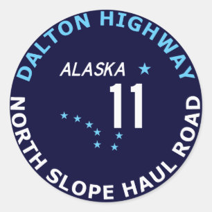Dalton Highway, North Slope Haul Road Classic Round Sticker