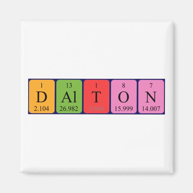 Dalton periodic table name magnet (Front)