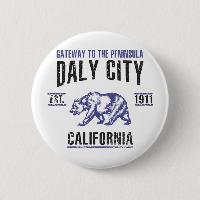 Daly City Pinback Button (Front)