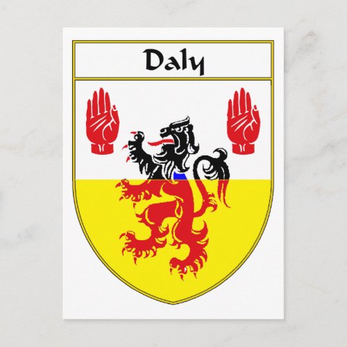 Daly Coat of ArmsFamily Crest Postcard