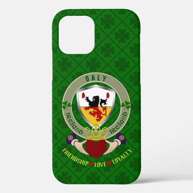 Daly Irish Shield & Claddagh Personalized  Case-Mate iPhone Case (Back)