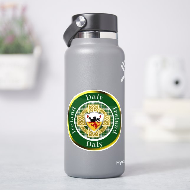 Daly Shield & Celtic Cross Personalized Sticker (HydroFlask)