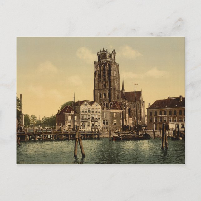 Dam and Maashaven Dordrecht Postcard (Front)