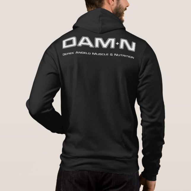 DAM+N Black Hoodie (Back)