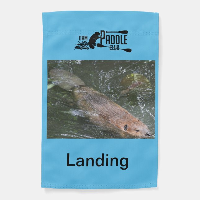 Dam Paddle Club Beaver Garden Flag (Front)