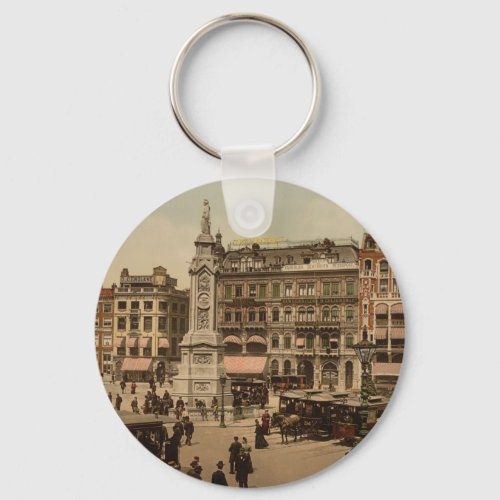 Dam Square Amsterdam Netherlands Keychain