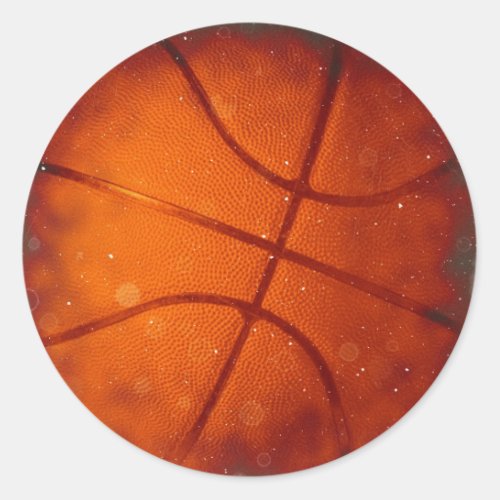 Damaged Basketball Photo Classic Round Sticker