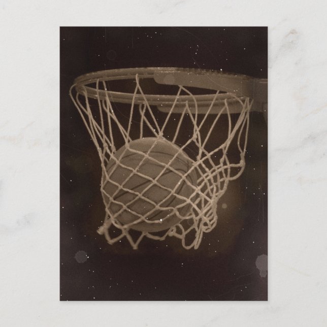 Damaged Basketball Photo Postcard (Front)