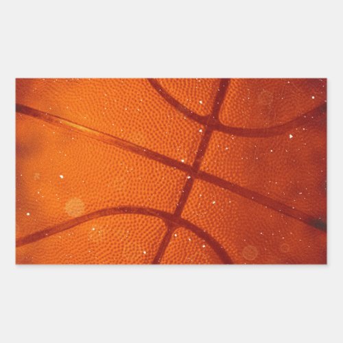 Damaged Basketball Photo Rectangular Sticker